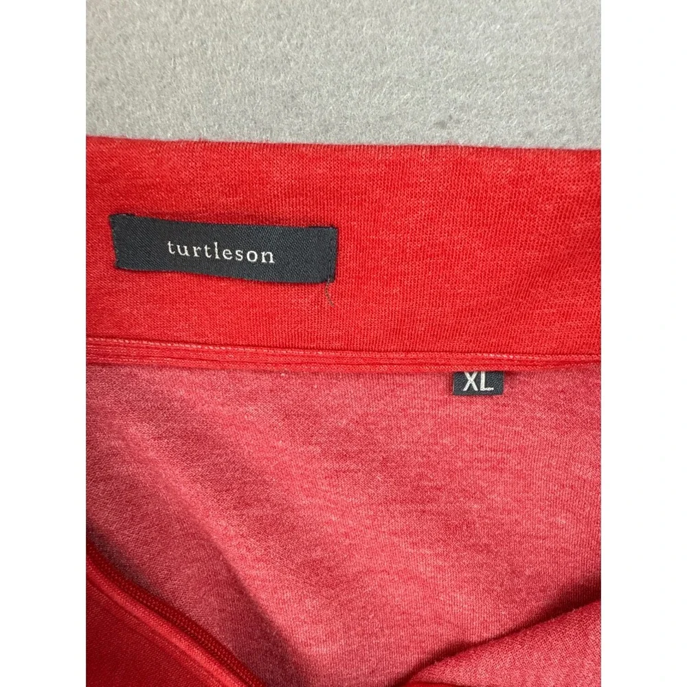 Turfleson Mens XL Red 1/4 Zip‎ Sleeveless Golf Vest Casual Layering Off The Yach